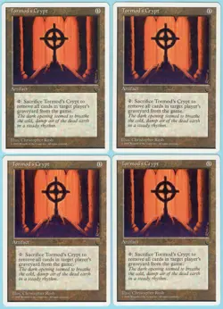 Tormod's Crypt x4 4x 1995 Chronicles PLAYSET Colorless Artifact MTG NM AZ1 - Image 1