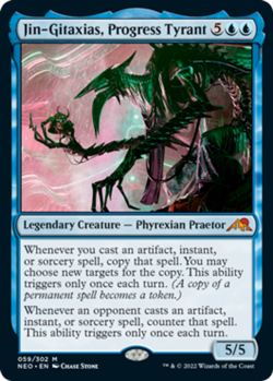 MTG Jin-Gitaxias, Progress Tyrant, Light Play, English Kamigawa: Neon Dynasty - Image 1