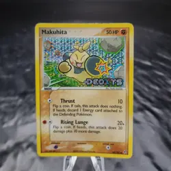 Pokemon EX Deoxys Makuhita 65/107 Reverse Holo 2005 TCG Card Holographic ✨ - Image 1