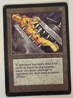 Magic the Gathering MTG Beta Black Vise HP (Beta Bob) - Image 1