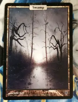 Swamp MTG Unhinged Common Land Full-Art Heavily Played x1 JS15 - Image 2