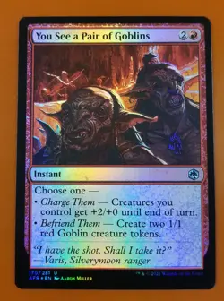 1x You See a Pair of Goblins | FOIL | Forgotten Realms | MTG Magic Cards - Image 1
