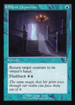 NM Retro Foil Silent Departure, Innistrad Remastered, Magic the Gathering, 367 - Image 1