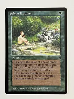 MTG Sylvan Paradise Legends Uncommon Magic The Gathering 1994 - Image 1
