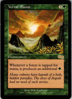 Vernal Bloom Urza's Saga Rare LP Magic: The Gathering 281 Normal - Image 1