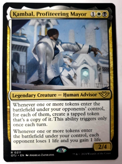 MTG Outlaws of Thunder Junction - Kambal, Profiteering Mayor - Rare - 0211 NM - Image 1