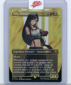 1x MTG Final Fantasy FIN - Tifa, Martial Artist - Borderless -Surge Foil - NM/M - Image 1