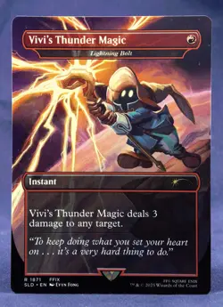 Vivi's Thunder Magic -Lightning Bolt-MTG-Secret Lair Grimoire Final Fantasy -NM - Image 1