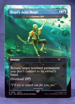 Hope's Aero Magic - Cyclonic Rift -MTG-Secret Lair Grimoire Final Fantasy SLD-NM - Image 1