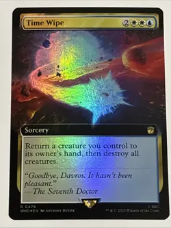MTG Universes Beyond: Doctor Who Time Wipe Extended Art Foil 0478 NM Rare - Image 1