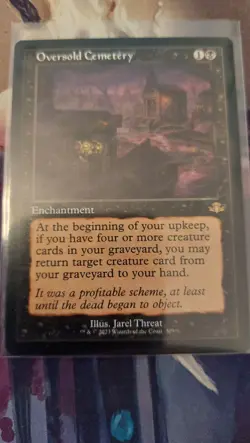 Near Mint, English - 1 x MTG Oversold Cemetery - Foil - Retro Frame Dominaria Re - Image 1