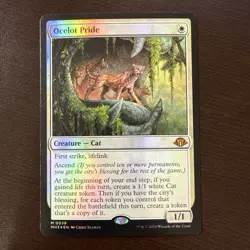 MTG: FOIL OCELOT PRIDE Modern Horizons 3 Magic MTG LP MH3 Ships Free - Image 1