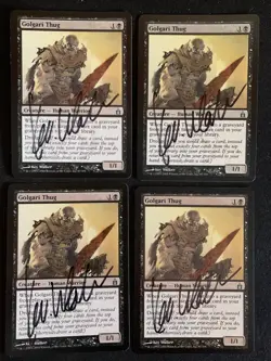 MTG Magic the Gathering x4 Golgari Thug Signed Playset Kev Walker Ravnica - Image 1