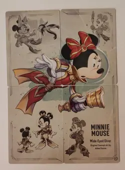 Disney Lorcana - MINNIE MOUSE Wide-Eyed Diver Art - Complete 4 Card Set NM - Image 1