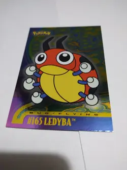 Mint/Nm Ledyba #165 Pokemon Topps Johto Series 1 Card Silver Holo Foil 1st Rare - Image 3