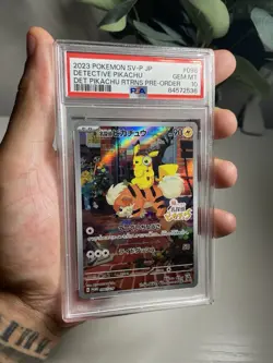 POKEMON DETECTIVE PIKACHU JAPANESE PRE-ORDER PROMO 098/SV-P PSA 10 Gem Mint !!!! - Image 2