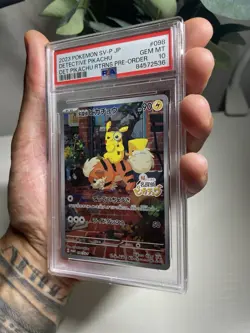 POKEMON DETECTIVE PIKACHU JAPANESE PRE-ORDER PROMO 098/SV-P PSA 10 Gem Mint !!!! - Image 3