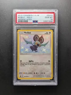 PSA 10 - 2019 Pokemon NOIBAT - SV43/SV94 - Shiny Holo - Hidden Fates - Image 1