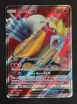 Pokemon TCG Entei GX (Full Art) Shining Legends 71/73 Holo Full Art - Image 1