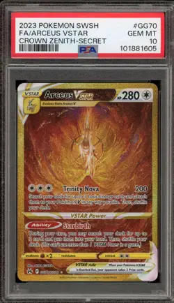 Pokemon Arceus VSTAR Crown Zenith Secret Rare Full Art #GG70 PSA 10 Gem Mint - Image 1