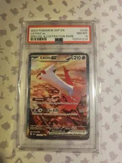 Pokemon Latias EX TCG Special Illustration Rare Card 239/191 Surging PSA 8 - Image 1