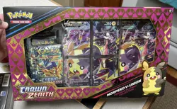 Pokemon Crown Zenith Morpeko V-Union Premium Playmat Collection Factory Sealed - Image 1