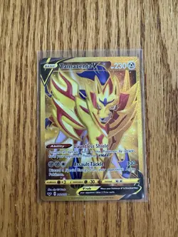 Zamazenta V (Secret) Gold 212/202 Swsh01: Sword & Shield Pokemon Tcg Nm-M - Image 2