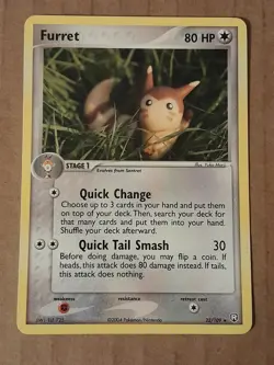 Pokemon Furret 22/109 Team Rocket Returns Rare NM See Pictures - Image 1
