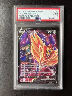 2022 Pokemon Astral Radiance #TG22 Full Art FA Zamazenta V PSA 9 Mint - Image 1