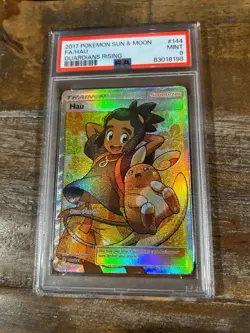 Pokemon 2017 Sun Moon Guardians Rising Full Art Trainer HAU #144 PSA 9 Mint RARE - Image 1