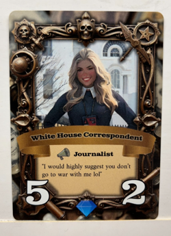 Conspiracy Theory TCG Promo Card Natalie Winters White House Correspondent A7 - Image 1