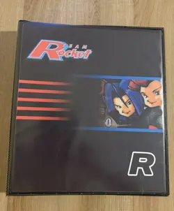 Vintage Team Rocket Style Binder w/ Pages Pokemon Set Card Album - Image 1