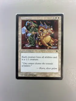 Vintage 1997 MTG Tempest Humility Card Near Mint #3 - Image 1