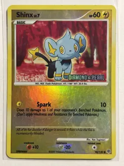 Shinx 98/130 - Diamond & Pearl Burger King Promo Reverse Holo Pokemon Card - Image 1