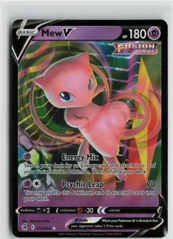 Pokemon Mew V 113/264 SWSH08: Fusion Strike card Near Mint - Image 1