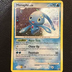 2008 Pokemon MANAPHY Majestic Dawn HOLO BLEED Misprint ERROR Card 8/100 Nm/vlp - Image 1