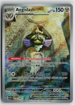 Pokemon Aegislash - 210/182 SV04: Paradox Rift Holofoil card NM - Image 1
