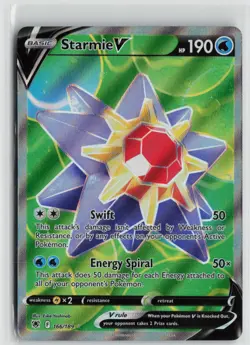 Pokemon Starmie V (Full Art) 166/189 SWSH10: Astral Radiance card Near Mint - Image 1