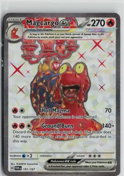 Pokemon Magcargo ex - 191/167 SV06: Twilight Masquerade Holofoil card NM - Image 1