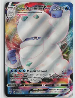 Pokemon Galarian Darmanitan VMAX 037/185 SWSH04: Vivid Voltage Holofoil card NM - Image 1