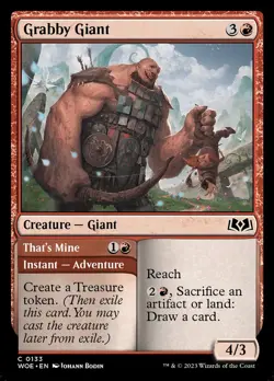 Magic the Gathering MTG - Grabby Giant - Wilds of Eldraine - NM - Image 1