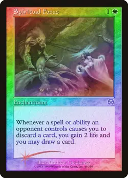 Spiritual Focus FOIL Mercadian Masques PLD White Rare MAGIC MTG CARD ABUGames - Image 1
