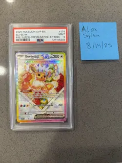Pokemon 2025 SVP EN-SV Black Star Promo #174 Eevee EX PSA 9 - Image 1