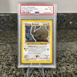 PSA 8 Pokemon Shining Noctowl 110/105 Neo Destiny Secret Rare Holo - Image 1