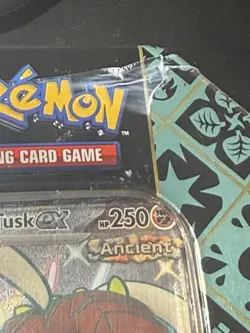 Pokemon TCG Scarlet & Violet Paldean Fates Great Tusk EX Tin Sealed Damaged - Image 2