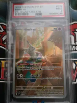 2024 POKEMON SVP EN-SV BLACK STAR PROMO 075 MIMIKYU PALDEAN FATES P.C. ETB PSA 9 - Image 1