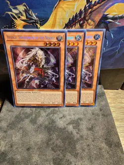 × 3 - Yugioh Avance, Swordsman of the Nekroz BLMM-EN024 1st Edition Secret Rare - Image 1