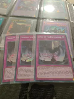 YUGIOH Songs of the Dominators x3 (ALIN-EN078) Secret Rare 1st Edition Near Mint - Image 1