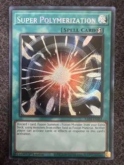 Yugioh Super Polymerization RA03-EN053 Secret Rare 1st Edition NM - Image 1