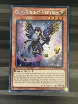 Yugioh | Gem-Knight Nepyrim | BLMM | Secret Rare | 1st Edition | NM - Image 1